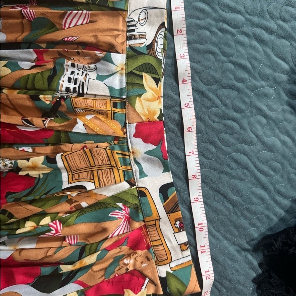 Retro Pinup Girl Floral Circle Skirt by Grace Karin Size small - Picture 12 of 14